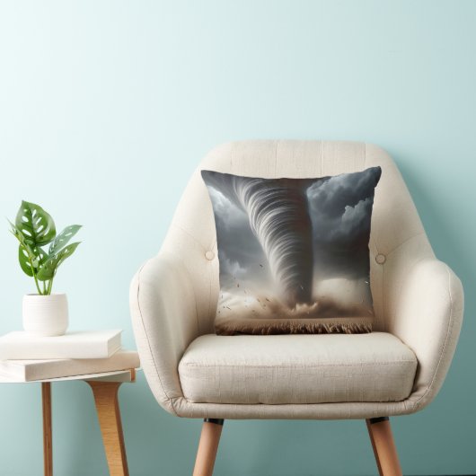 中西部小麦畑の竜巻 クッション (椅子)