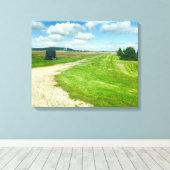 中西部，ウィスコンシン州，プラットテビル， "The M"アート キャンバスプリント (インサイチュ (ウッドフロア))