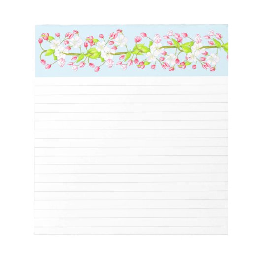 中規模のメモ帳で楽しい春 ノートパッド (正面)