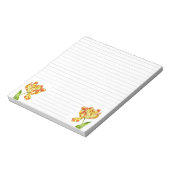 中規模のメモ帳に燃えるようなチューリップ ノートパッド (回転)