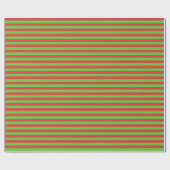 中赤および緑のストライプ紙 ラッピングペーパー (フラット)