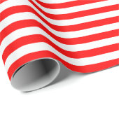 中赤と白型ストライプ紙 ラッピングペーパー (ロールコーナー)