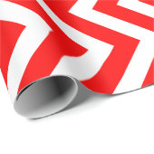 中赤と白形サイズ縦山形ストライプ山 ラッピングペーパー (ロールコーナー)