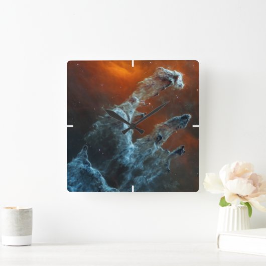 中赤外創造の柱。 スクエア壁時計 (ホーム)