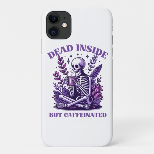 中身は死んでるけどカフェインは生きてる Case-Mate iPhoneケース (裏面)