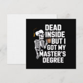 中身は死んでるけど修士号取ったスケルトン 招待状 (正面/裏面)