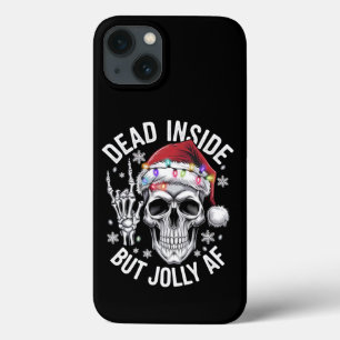 中身は死んでるけど楽しいAFクリスマスギフト スケルトン iPhone 13ケース