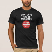 中身は気まずいかもしれません Tシャツ (正面)