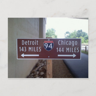 中途半端なポイント、デトロイトシカゴ ポストカード