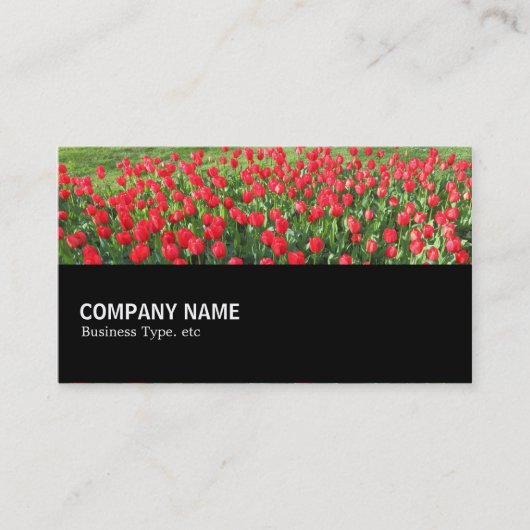 中途半端0153 – 赤チューリップ01 名刺 (正面)