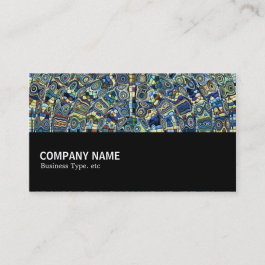 中途半端034 – 青い抽象芸術池 名刺 (正面)