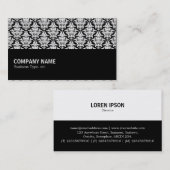 中途半端053 – ダマスクパターン 名刺 (正面/裏面)