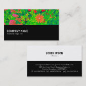 中途半端096 -サイケデリックフラワーベッド 名刺 (正面/裏面)