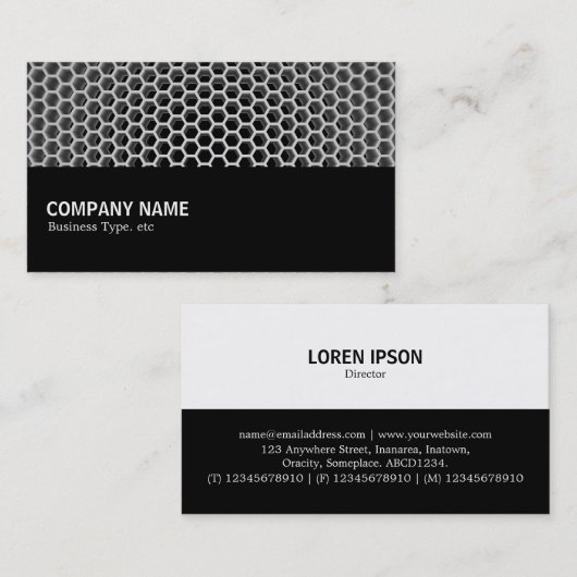 中途半端 – ハニカム 名刺 (正面/裏面)