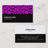 中途半端 – 8花びら – マゼンタオンブラック 名刺 (正面/裏面)