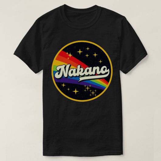 中野レインボーイン宇宙ヴィンテージスタイル Tシャツ (デザイン正面)