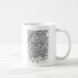 中間のインクスケッチ コーヒーマグカップ