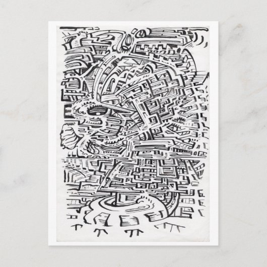 中間のインクスケッチ ポストカード (正面)