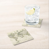 中間のバロメーター スクエアペーパーコースター (インサイチュ)