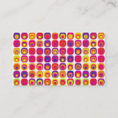 中間のモダンな世紀のピンクのミニマリスト 名刺 (正面)