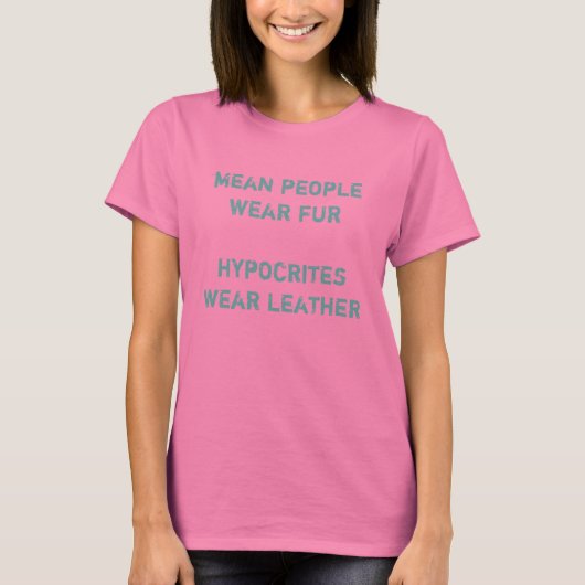 中間の人々の衣服のfurhypocritesの衣服の革 tシャツ (正面)
