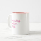 中間の女の子のマグ ツートーンマグカップ (正面左)