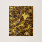 中間の女王が付いているはちの巣の蜂蜜の蜂 ジグソーパズル (縦)