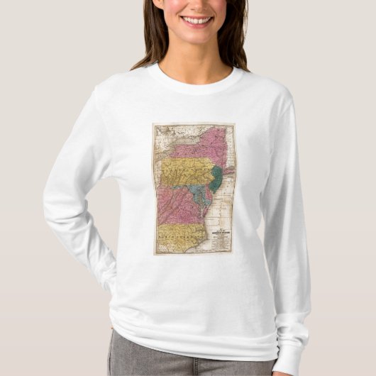 中間の州の地図 Tシャツ (正面)