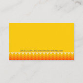 中間の幾何学的なジグザグパターンで平手で打って下さい 名刺 (裏面)