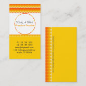 中間の幾何学的なジグザグパターンで平手で打って下さい 名刺 (正面/裏面)