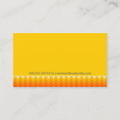 中間の幾何学的なジグザグパターンで平手で打って下さい 名刺 (裏面)