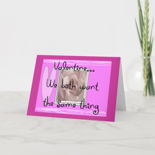 中間の活気があるバレンタインカード シーズンカード (正面)