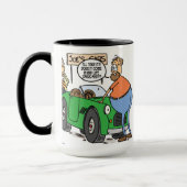 中間の生命危機の赤 マグカップ (左)