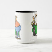 中間の生命危機の赤 マグカップ (中央)