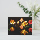 中間の秋のフェスティバルのためのはす定形ランタン ポストカード (スタンド正面)