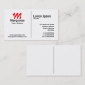 中間の規則のモノグラム 名刺 (正面/裏面)