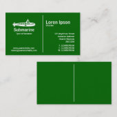 中間の規則-潜水艦-草色 名刺 (正面/裏面)