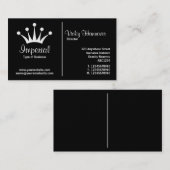 中間の規則(王冠) -黒(金ゴールド) 名刺 (正面/裏面)