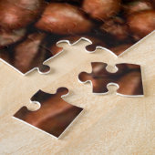 中間の豆のコーヒーパズル ジグソーパズル (側面)