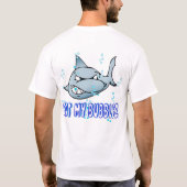 中間の鮫のカスタマイズ可能なチームワイシャツ Tシャツ (裏面)