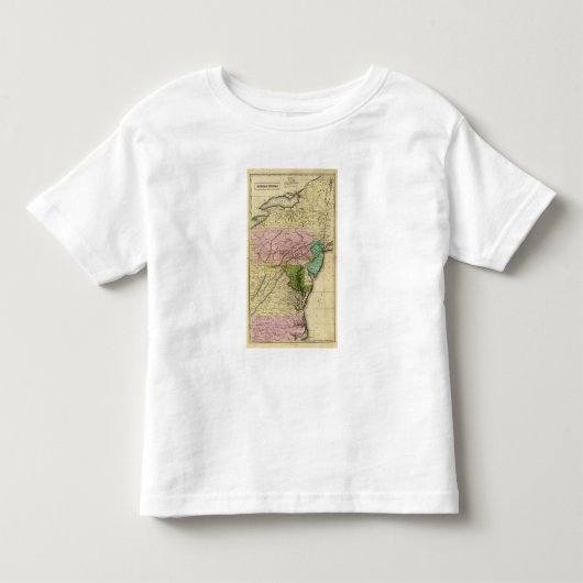 中間はOlneyの地図を示します トドラーTシャツ (正面)