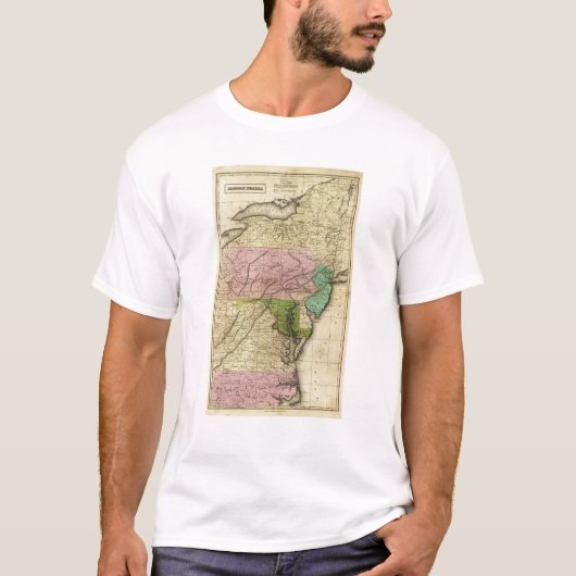 中間はOlneyの地図を示します Tシャツ (正面)