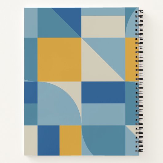 中間ジオメトリ抽象芸術シェイプカスタムの ノートブック (裏面)