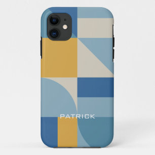 中間ジオメトリ抽象芸術シェイプカスタムの iPhone 11 ケース