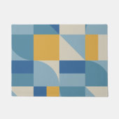 中間ジオメトリ抽象芸術シェイプパターン ドアマット (正面)