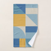 中間ジオメトリ抽象芸術シェイプパターン バスタオルセット (ハンドタオル)
