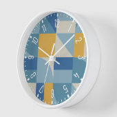 中間ジオメトリ抽象芸術シェイプパターン 壁時計 (傾斜)