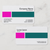 中間バンド – 2つのトーン02 – ピンクとモスグリーン 名刺 (正面/裏面)