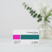 中間バンド – 2つのトーン02 – ピンクとモスグリーン 名刺 (スタンド正面)