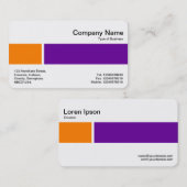 中間バンド – 2トーン02 – オレンジと紫 名刺 (正面/裏面)